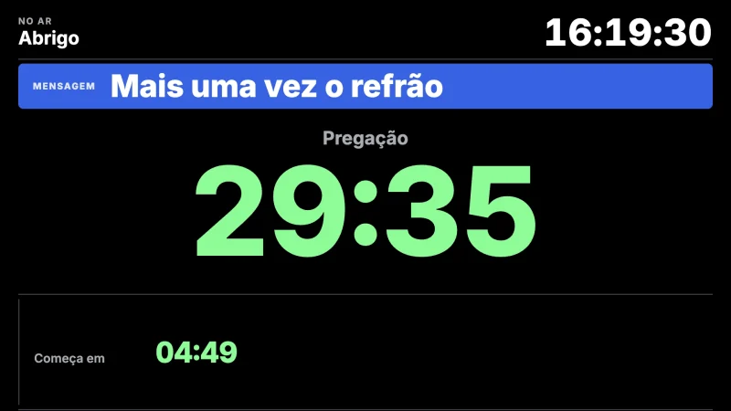 Retorno de palco no modelo Pregação: a contagem grande e o recado da técnica.